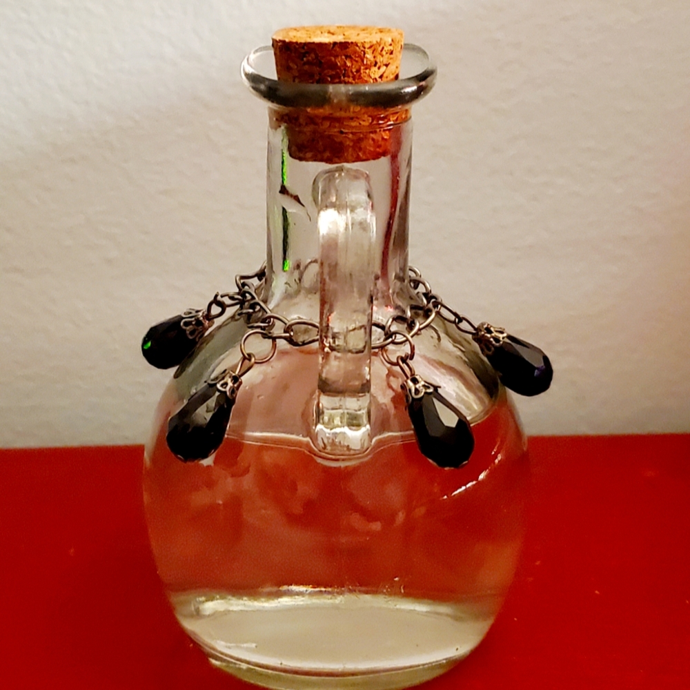 Moon Water Glass Cruet Black Teardrop - Picture 3 of 4
